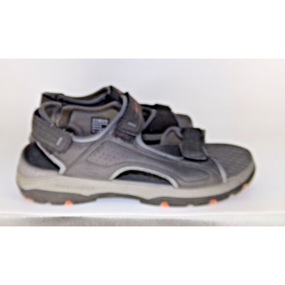 Skechers Tresmen Garo Sandals Mens 14 Relaxed Fit Black Adjustable Open Toe
